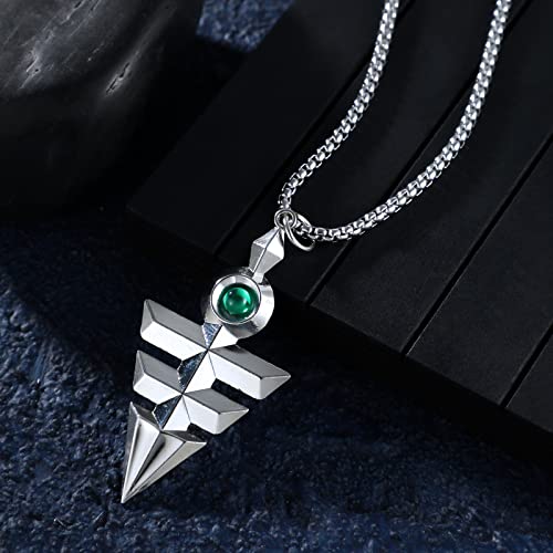 Buleens One Piece Yugioh Necklace For Women Men Mens Boys Girls Fairy Tail Anime Necklaces Skull Pirates Luffy Straw Hat Sword Cosplay Chain Pendant Stainless Steel Cubic Zirconia Long Silver Plated Cool Chunky #TOP2