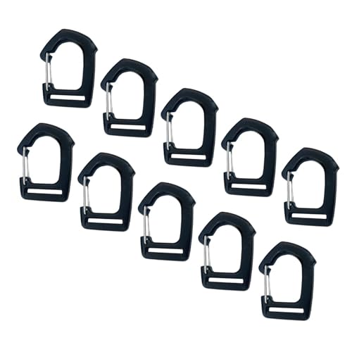 APLVFFZH 10 Piezas Hebilla para Correa Mosquetón Clip Paracord Gancho de Plástico PP para Equipaje Mochila Camping Senderismo Adecuado para Actividades Al Aire, 1.5 CM