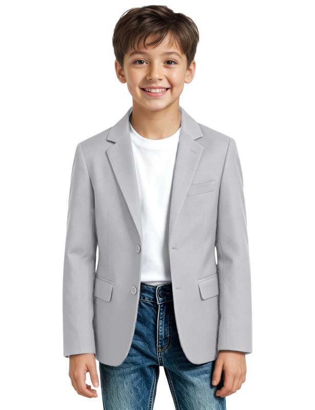 Image of Visaccy Boys Suit Jacket Toddler Formal Blazer Slim Fit Sport Coat for Kids