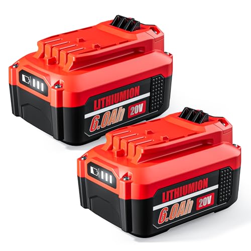 Battxita 2Pack【3RD-Upgrade】 20V 6.0Ah Replacement Battery for Craftsman 20V Lithium Battery Compatible with CMCB204 CMCB206 CMCB205 CMCB202 CMCB201 Cordless Power Tools