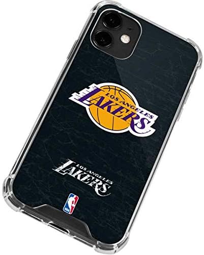 Skinit Clear Phone Case Compatible with iPhone 12 Mini - Officially Licensed NBA Los Angeles Lakers Black Primary Logo Design