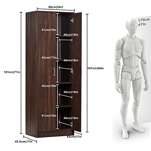 Image of DeckUp Giona Engineered Wood Book Shelf and Display Unit (Walnut, Matte Finish)