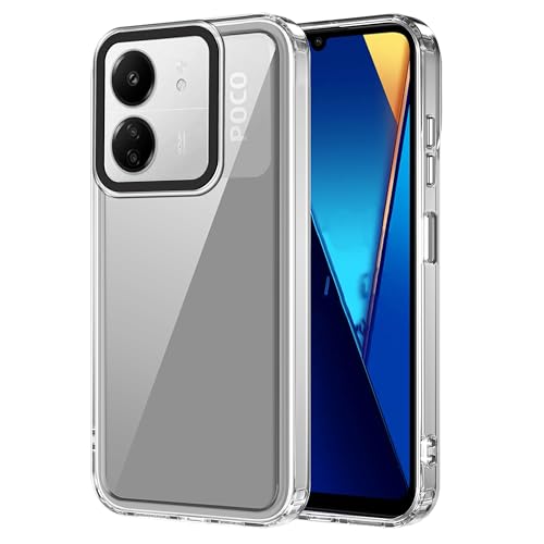 Image of Zapcase Back Case Cover for Poco C65 | Compatible for Poco C65 Back Cover | Case Cover with Camera Protection | (TPU + PC | Transparent)