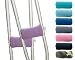 Universal Crutch Hand Grip Covers - Luxurious Soft Fleece with Sculpted Memory Foam Cores (Purple) ...