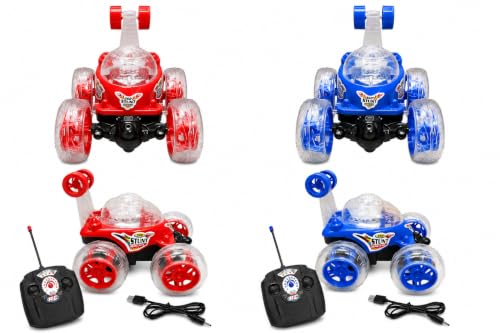 Image of Rechargeable 360 RC Stunt Car for Kids, Red