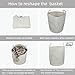 XUANGUO Cotton Rope Laundry Basket Hamper for Clothes Decorative Woven Storage Basket for Living Room Bedroom Boho Tall Rope Baskets for Blanket Toys Baby Nursery Hamper Bin Large white