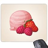 beatChong Fresa UVA Rosada De Hielo Bola De Crema Antideslizante Regalo De La Almohadilla De Ratón De La Oficina del Juego Alfombrilla De Ratón De Goma