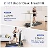 YPOO Foldable Treadmill with Incline, Walking Pad with Handle Bar 3 Level Incline, Portable Folding Treadmills for Home/Office 300 Lbs Capacity, Quiet Desk Treadmill with Remote Control & APP