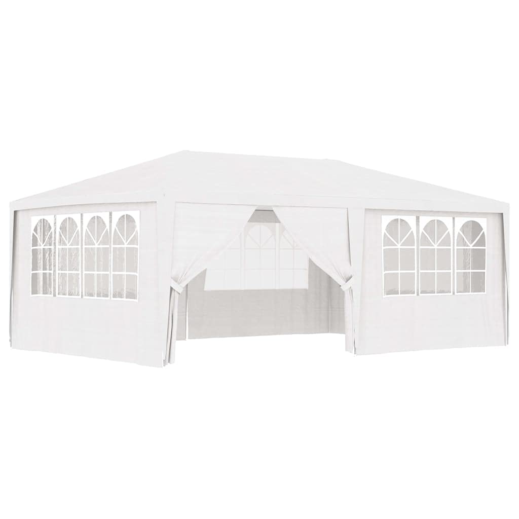 Chusui Gazebo Professionale con Pareti 4x6 m Bianco 90 g/m²,Gazebo,Gazebo Professionale,Gazebo da Giardino,Gazebo Esterno