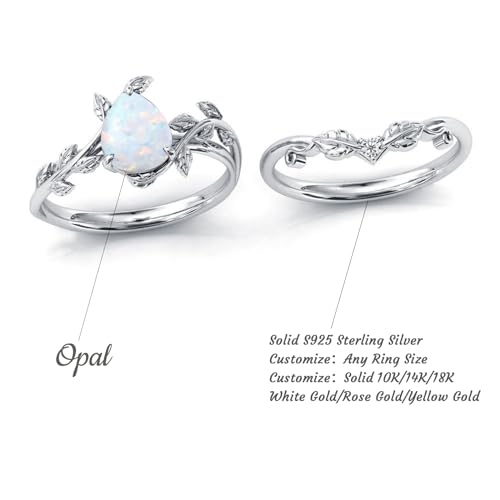 Seiyang Natural Moss Agate Ring 925 Sterling Silver Moss Agate Engagement Ring Set Promise Wedding Ring Jewelry Gift for Women3