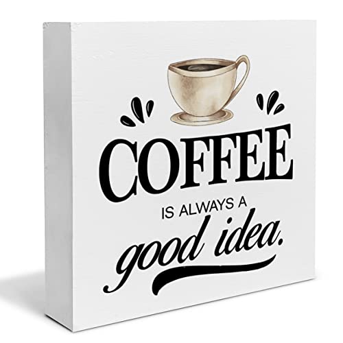 Heijie Coffee is Always a Good Idea Wooden Box Sign