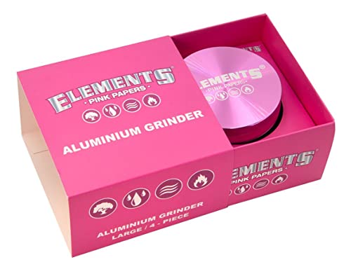 ELEMENTS 20564 Grinder 61 mm 4-Piece Aluminium Pink, Pink/Pink - Image 3