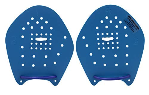 Strokemakers by Speedshop Int'l Swimming Hand Paddles for Swim Training - The Original Stroke Technique Paddle (Size 2, Blue)