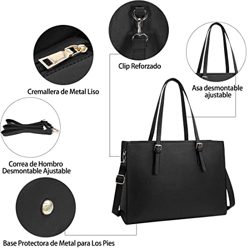 Bolsas femininas Sacola Feminina Couro Leve À Prova D 'Água 15,6 Polegadas Bolsa Para Computador Es