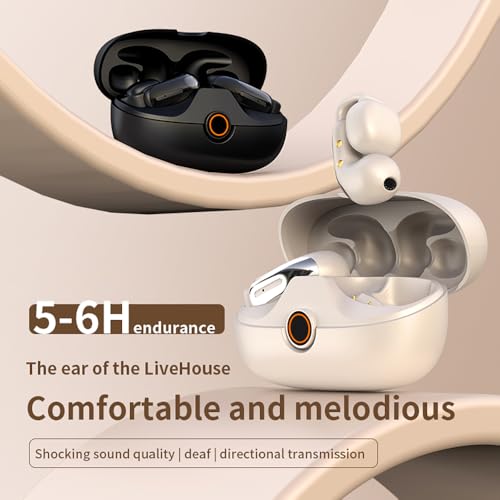 LCORDN Open Ear Buds Clip-on Headphones Wireless Bluetooth 5.4 with Earhook, IPX5 Waterproof, Secure Fit Sports Running Biking(Purple) — view 2