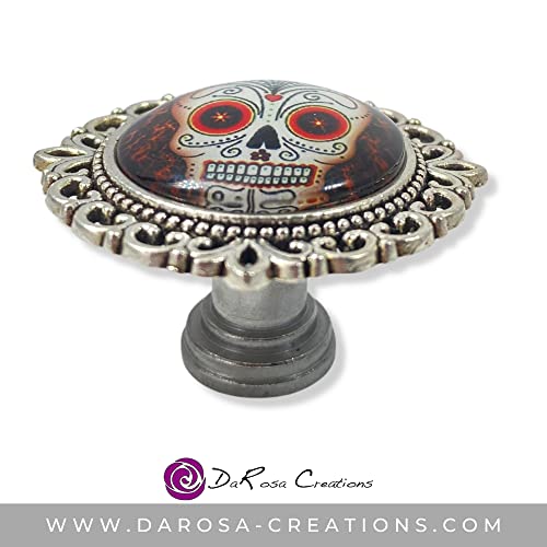 Sugar Skull Drawer Knobs For Cabinets And Dressers Mexican Decor Day Of The Dead (Option 6) #TOP4