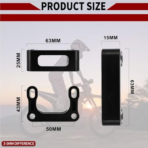 Adaptador elevador de manillar ajustable de 15-25 mm para Sur Ron L1E 3