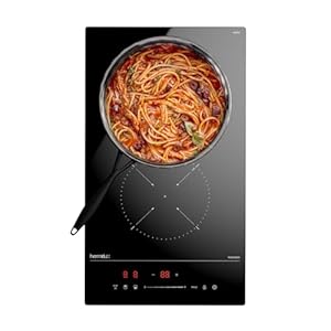 Hermitlux Induktionskochfeld 2 Platten 3500W, 9 Leistungsstufen und Pause