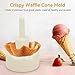 Crispy Waffle Cone Maker - Plastic Waffle Bowl Cone Mold & Roller - Ice Cream Maker Accessory
