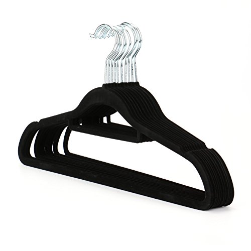 Tosnail Perchas Terciopelo 20 Unidades Perchas Aterciopeladas Antideslizantes,Ahorro de Espacio, Negro Cover