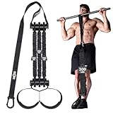 Innstar Pull Up Assistance Bands, Heavy Duty Resistance Band for Pull Up Assist, Adjustable Resistance 165-265lbs with Fabric Feet/Knee Rest, Pull Up Bands Assistance Bands (Black 265lbs Resistance)