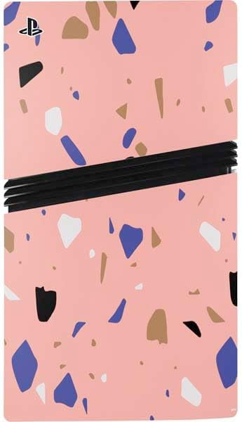 Skinit Decal Gaming Skin Compatible with PS5 Pro Bundle - Pink Terrazzo Design