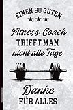 Fitness Coach Notizbuch: Notizheft A5 liniert Fitnesstrainer Geschenk für Personaltrainer...
