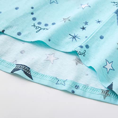 Women Short Sleeve Pajama Set Tops With Capri Pants Cartoon Print Sleep Shirt Two Piece Sleepwear Pj Set Green Star 2Xl #TOP5