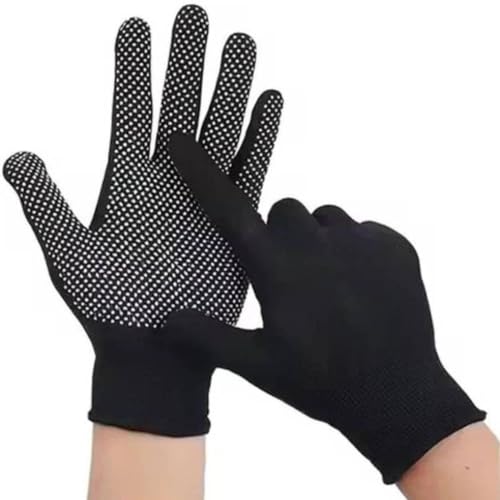 ZYNEX WEAR PVC DOTED Cotton Batting Gloves Black - Image 2