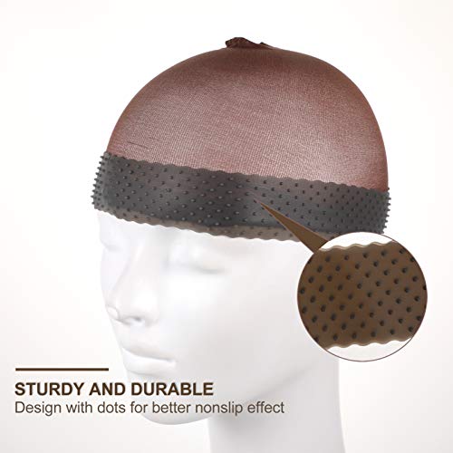 PIXNOR 4Pcs Faixa de Cabelo de Silicone para Peruca 8Pcs Gorros de Peruca Tampões de Meia para Peruc