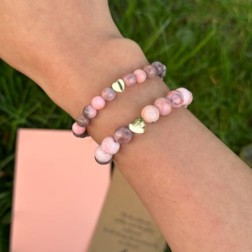 Mother Daughter Bracelets for Mama Me Matching Heart Mom Daughter Bracelets for Mother's Day Gift2