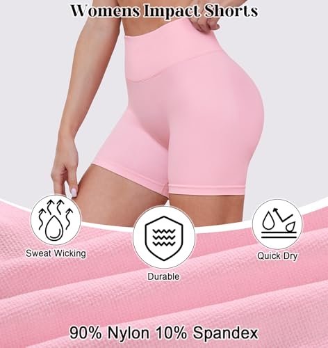 Womens Workout Gym Impact Shorts Seamless Hidden Scrunch Butt Lifting Yoga Shorts with High Waisted Tummy Control3