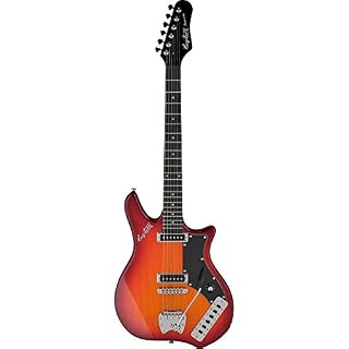 Hagstrom IMP-BLK Guitare électrique 6 cordes Noir brillant Cherry Sunburst - Les Beatles, Paul McCartney, John Lennon, RIngo Starr, George Harrison Hagstrom IMP-BLK Guitare électrique 6 cordes Noir brillant Cherry Sunburst – Image 3