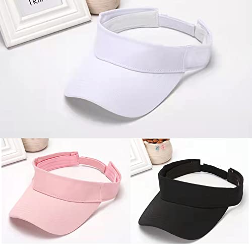 Kids Sun Visors Adjustable Cap - Unisex For Children Athletic Sports Hats Uv Protection Fit For 5 To 12 Years Old 52-56Cm (Pink,Medium) #TOP6