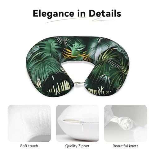Almohada de Viaje con Estampado Tropical y Soporte Cervical miniatura 4