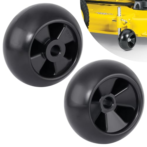 XaXmTee Lawn Mower Deck Wheels 2 Pack 5 Anti Scalp Deck Wheels Kit Replace for John Deere AM116299 AM125172 AM133602 M111489 Replace for MTD 734-04039 753-04856 734-3058