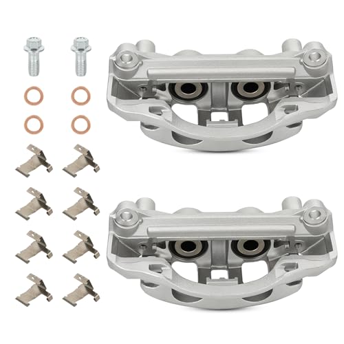 Image of Rear Disc Brake Caliper Assembly Calipers Set Compatible with Chevrolet Silverado 2500 3500 HD 2011-2019, Suburban 2016-2019, for GMC Sierra 2500 3500 HD 2011-2019, Replace 18-B5306 18-B5307