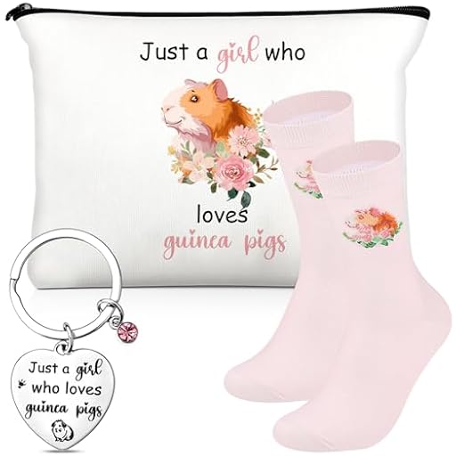 Photect 3 Piezas Set de Regalo para Amantes de las Cobayas para Mujeres Incluye Calcetines Bolsa de Maquillaje y Llavero de Acero Inoxidable Para Cumpleaños, Graduación, Acción de Gracias y Navidad | Ya disponible en tu tienda friki favorita! En mundofriki.es! Photect 3 Piezas Set de Regalo para Amantes de las Cobayas para Mujeres Incluye Calcetines Bolsa de Maquillaje y Llavero de Acero Inoxidable Para Cumpleaños, Graduación, Acción de Gracias y Navidad | Ya disponible en tu tienda friki favorita! En mundofriki.es!