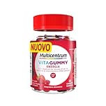 Multicentrum Vitagummy Energia, Integratore Alimentare per Adulti per la riduzione di stanchezza e affaticamento, con Vitamina D, B6, B12, D e Biotina, Gusto frutti rossi, 30 Caramelle Gommose