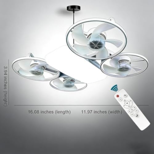 Solución compacta de ventilador con luz y mando para espacios pequeños 3