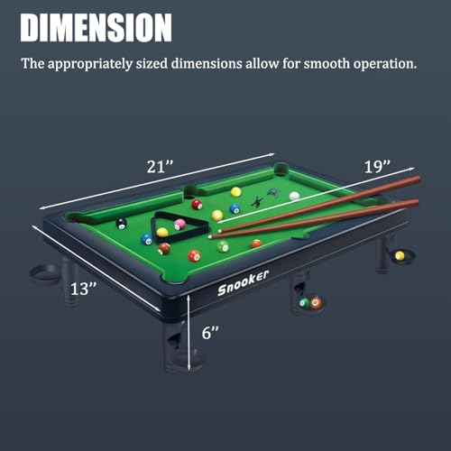 image for SeJean Mini Pool Table Toy – Portable Billiards Game Table for Kids 