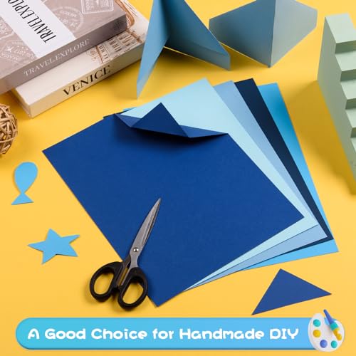 MixTeach 240 Sheets Assorted Blue Cardstock Paper 8.5 x 11\" Medium Thick Card Stock 180gsm/65lb Printable Kraft Paper for Scrapbooking, Card Making, Invitations, DIY Art Craft Supplies