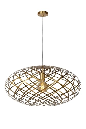 Suspension Wolfram Ø 65 cm au fini laiton au-dessus d'une table