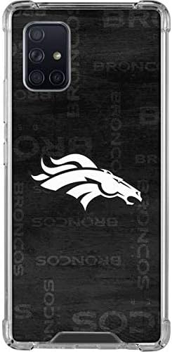 Skinit Clear Phone Case Compatible with Galaxy A71 5G - Officially Licensed NFL Denver Broncos Black & White Design