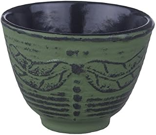 New Star International T7032 Cast Iron Tea Cup, 4-Ounce, Green Dranfly