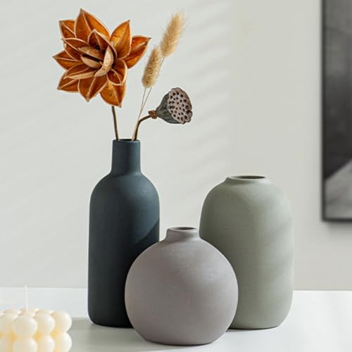 Berallo Ceramic Vase Set of 3 - Modern Minimalist