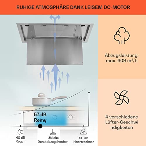 Dunstabzugshaube 90 cm Klarstein Remy Brilliant Edition Inselhaube