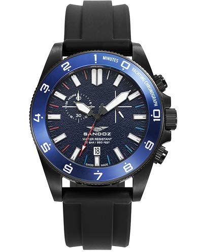 Reloj Sandoz Diver 81477-37 Hombre Silicona Azul