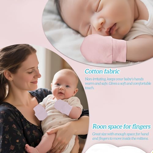 No Scratch Baby Mittens Newborn Infant Toddler Mittens Soft Elastic Wrist Gloves Mitten for 0-6 Months Boys Girls4