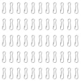 Mini Skater Small 304 Stainless Steel Sping Hooks Rust-Proof Lanyard Snap Clip Hooks for ID Badge Holder Lanyards Key Chain DIY Crafts (50, 13mm/0.51Inch)